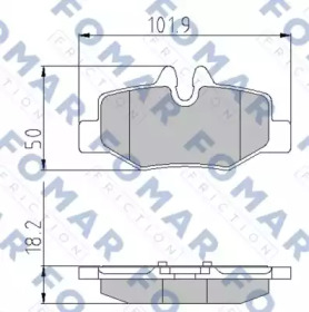 FOMAR FRICTION fo924781 -  Комплект тормозных колодок, дисковый тормоз